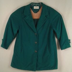 J. Hilary green coat wimens size 16